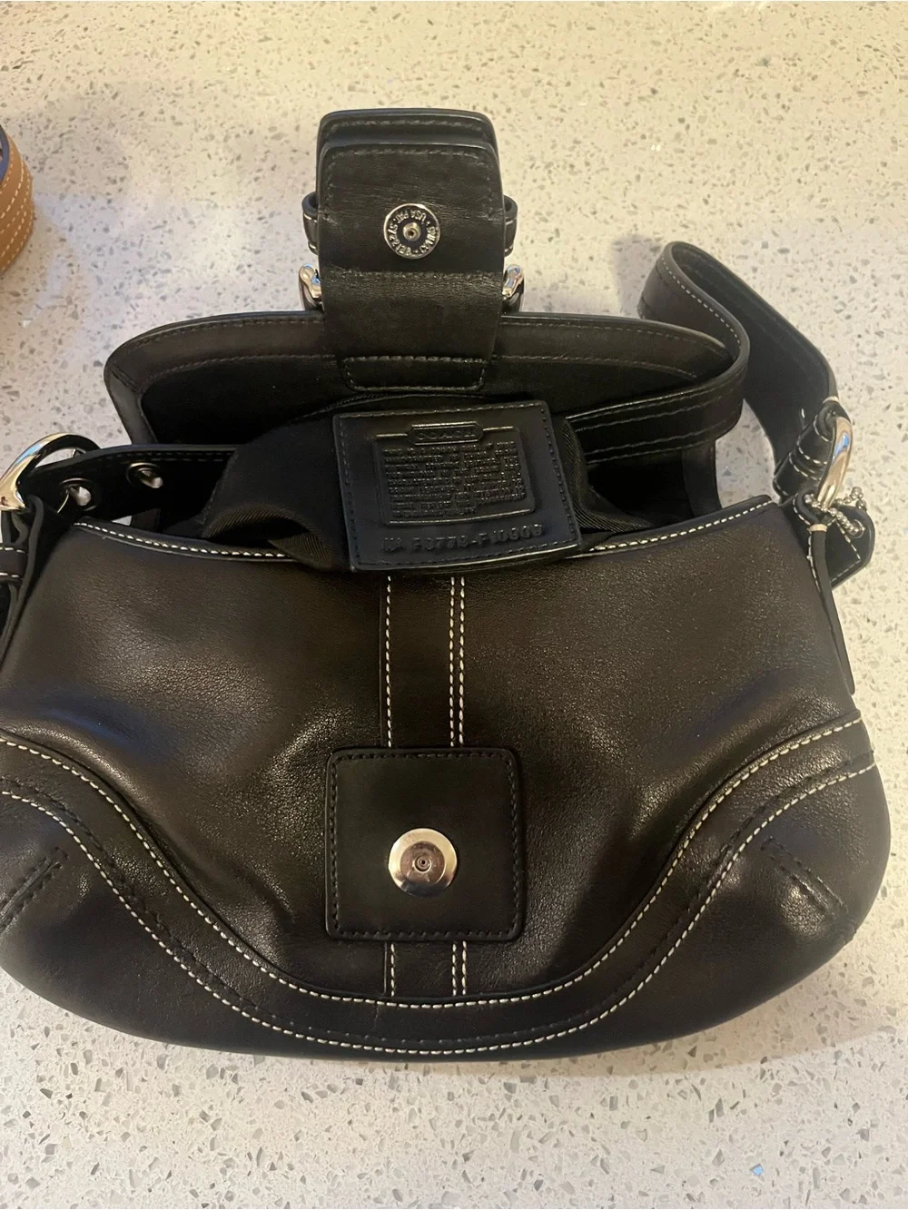 Authentic Coach Black Leather Soho Shoulder Bag